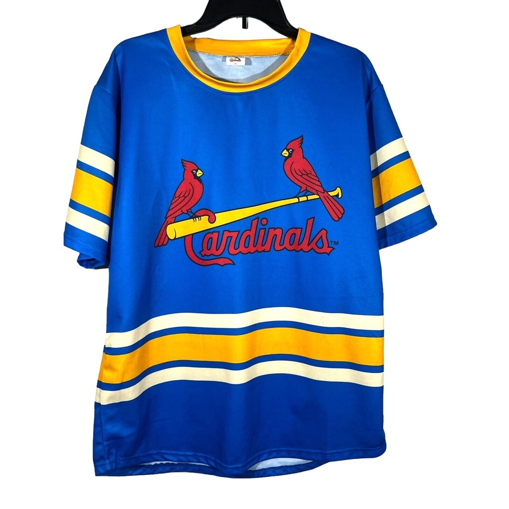 ST LOUIS CARDINALS Men's Fox Sports Midwest Promo MLB Baseball Shirt Size XL‎